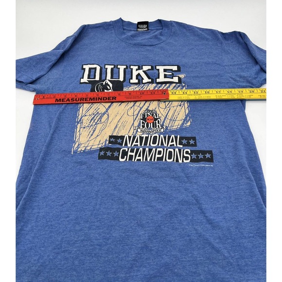 Duke Blue Devils T-Shirt Vtg NCAA Final Four 4 Champion Single Stitch 1991 Sz L - Picture 5 of 9
